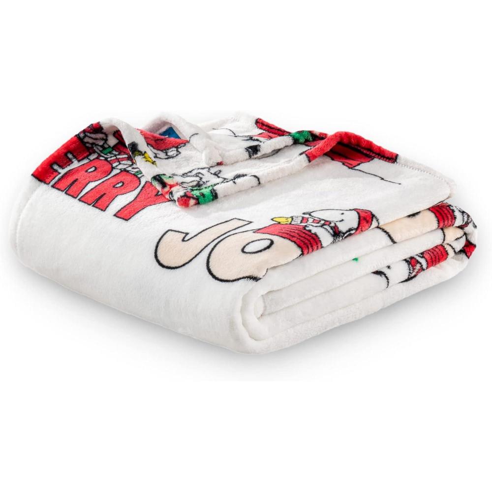 image:imageBerkshire Blanket Peanuts VelvetLoft Cute Character Snoopy Plush Throw BlanketPeanuts Snoopy Make A Wish Spring PinkThrow 55 in x 70 in Official Peanuts ProductPeanuts Christmas Snowy Scene