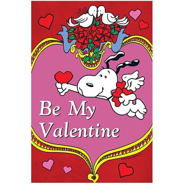image:imageFlagologycom PEANUTS PEANUTS Cupid Snoopy  Garden Flag 125 x 18 Outdoor Flag Exclusive Premium Fabric Officially Licensed PEANUTS Valentines Day