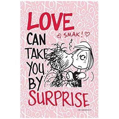 image:imageFlagologycom PEANUTS PEANUTS Love Can Take You By Surprise  Garden Flag 125 x 18 Officially Licensed PEANUTS Valentines Day