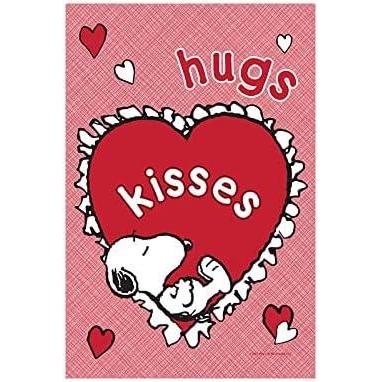 image:imageFlagologycom PEANUTS PEANUTS Snoopy Love Heart  Garden Flag 125 x 18 Officially Licensed PEANUTS Valentines Day