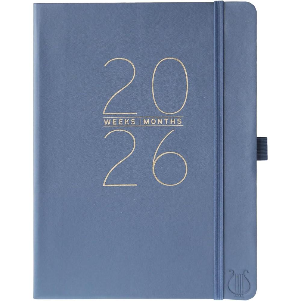 image:imageGraphique 2026 Apollo Business Planner  18 Month Organizer July 2025  Dec 2026  Weekly amp Monthly Spreads  ToDo List amp Note Pages  Pen Loop  Vegan Leather  Sage Peanuts Typewriter  6 x 8Blue