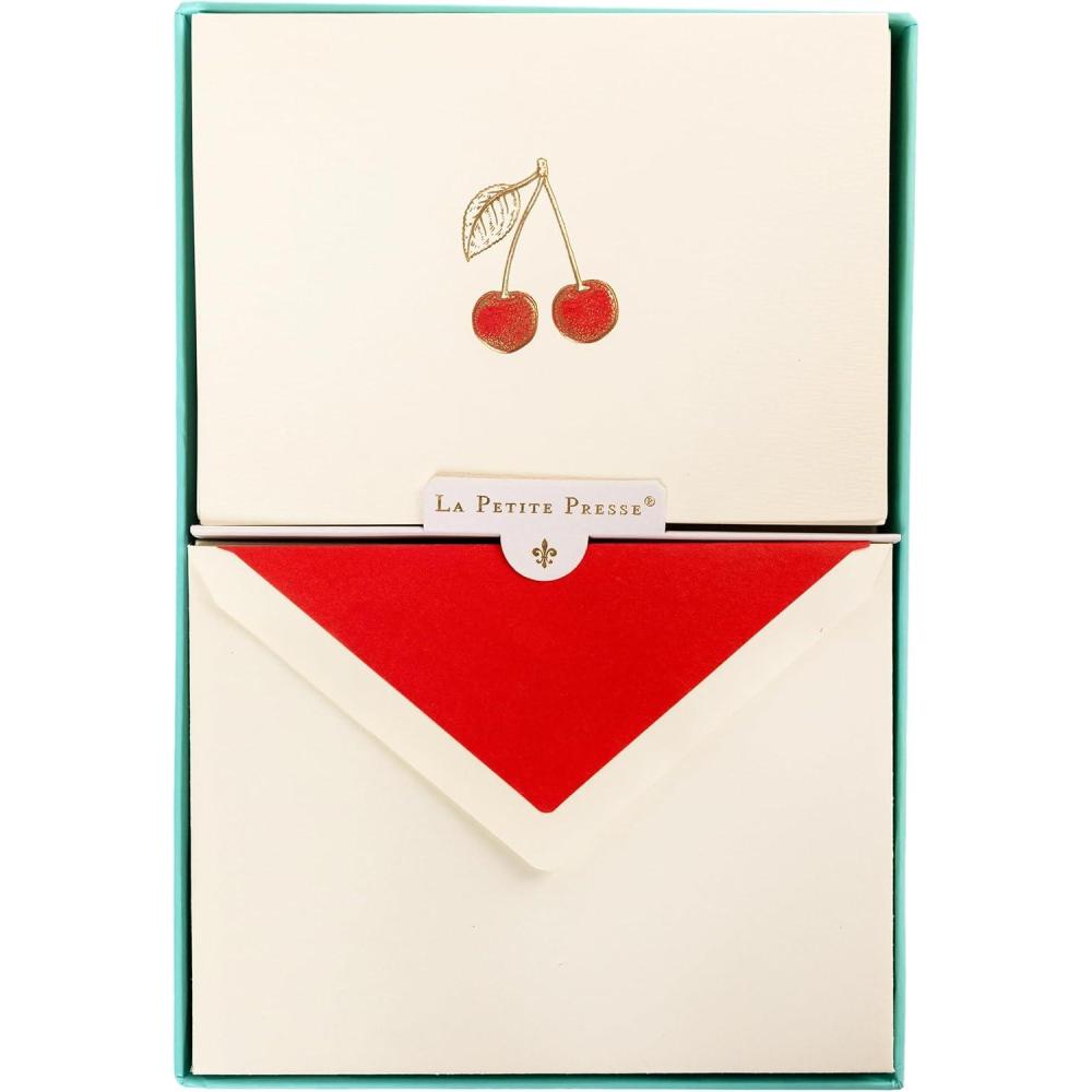 image:imageGraphique Peanuts Designer Cards Luxe Collection Gold Foil Embossed Stationary Boxed Set 10 Blank Cards with 11 Envelopes All Occasion Greetings 525 x 38Cherries