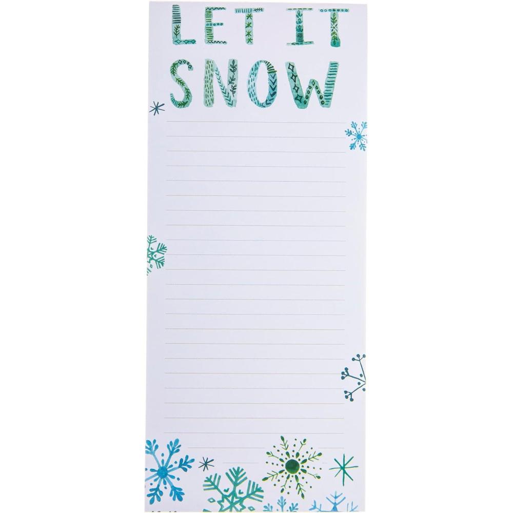 image:imageGraphique Snoopy Scarf Train Magnetic Notepad  100 TearAway Sheets  Grocery Shopping ToDo List  Writing Pad for Fridge Kitchen Office  Lined Paper  Great Gift  4 x 925Let it Snow