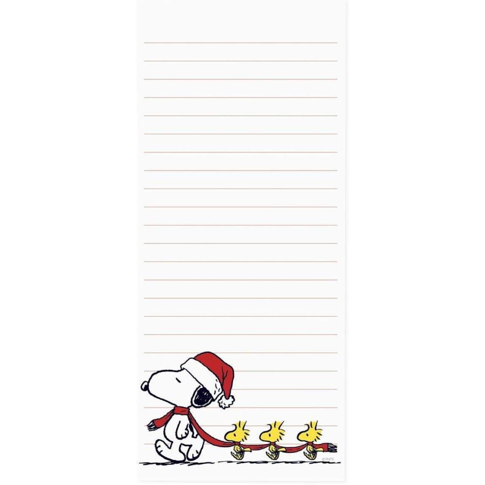 image:imageGraphique Snoopy Scarf Train Magnetic Notepad  100 TearAway Sheets  Grocery Shopping ToDo List  Writing Pad for Fridge Kitchen Office  Lined Paper  Great Gift  4 x 925Snoopy Scarf Train