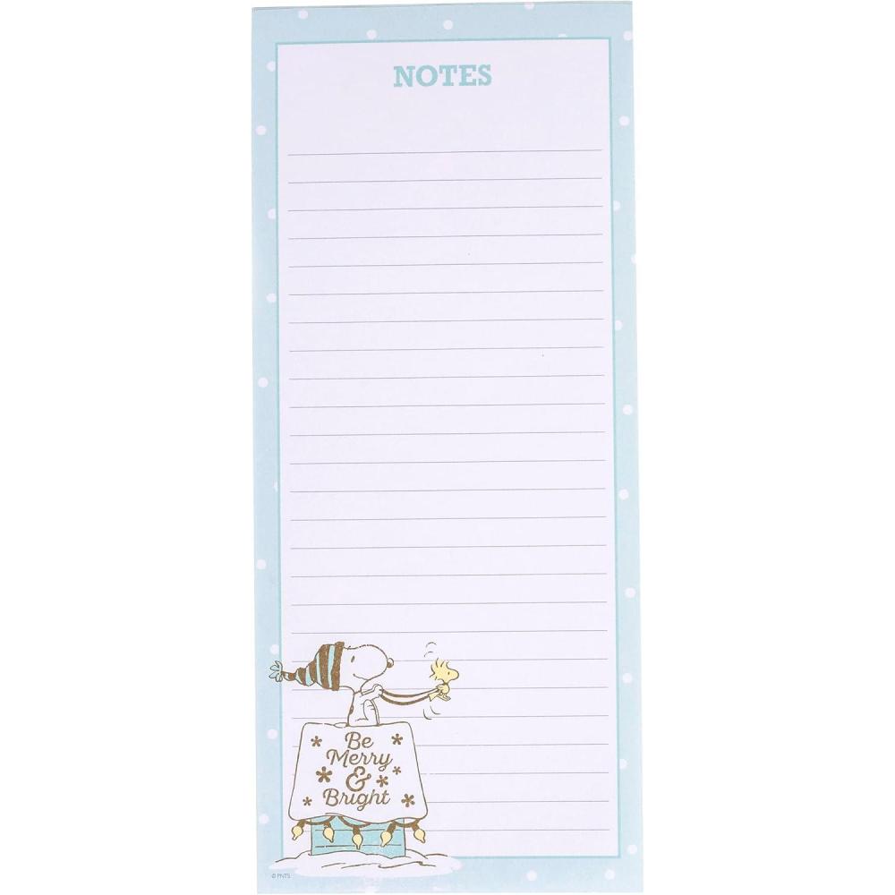 image:imageGraphique Snoopy Scarf Train Magnetic Notepad  100 TearAway Sheets  Grocery Shopping ToDo List  Writing Pad for Fridge Kitchen Office  Lined Paper  Great Gift  4 x 925Snoopy Merry  Bright