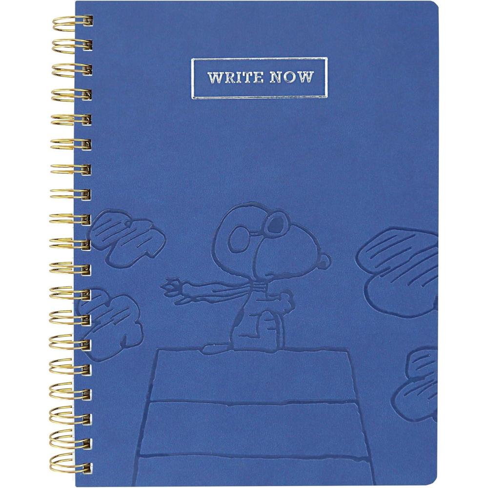 image:imageGraphique Vegan Leather Spiral Journal Peanuts Focus Focus On The Good Quote on the Cover  Perfect for Taking Notes Lists and MoreSnoopy Pilot