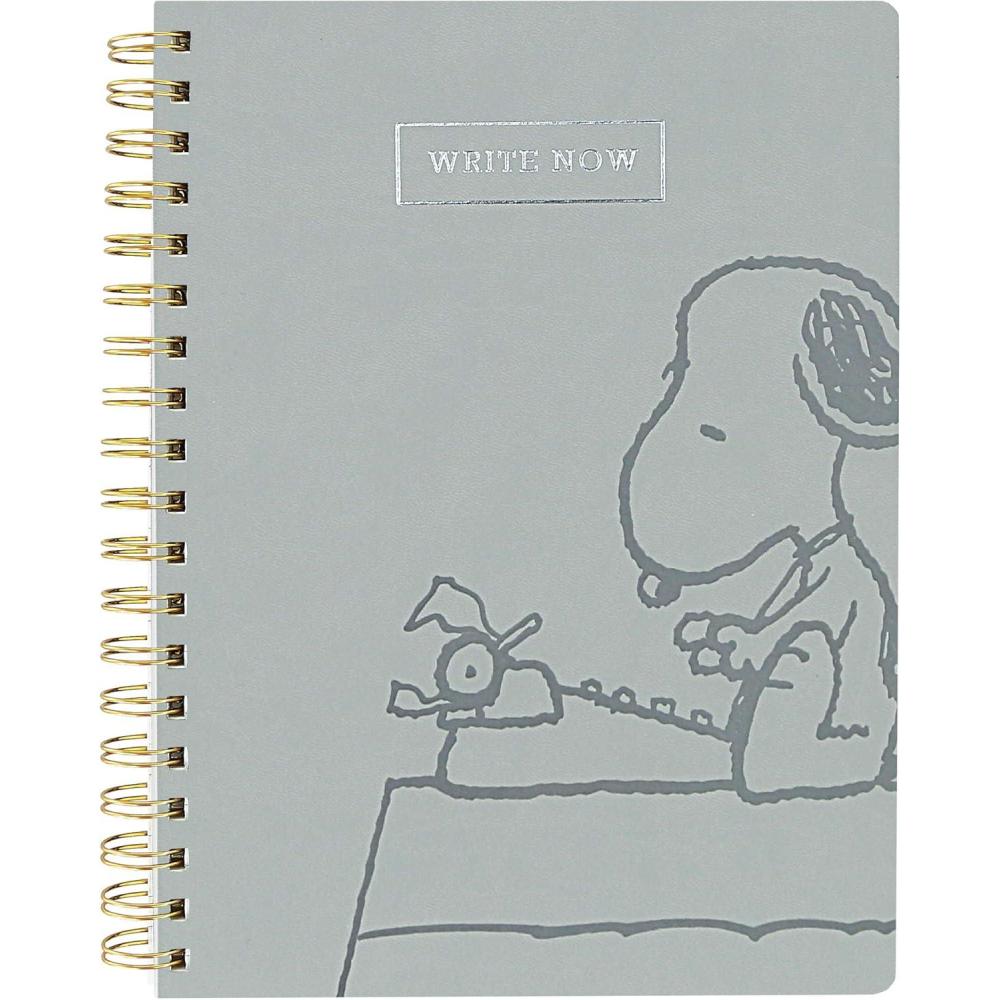 image:imageGraphique Vegan Leather Spiral Journal Peanuts Focus Focus On The Good Quote on the Cover  Perfect for Taking Notes Lists and MoreSnoopy Type