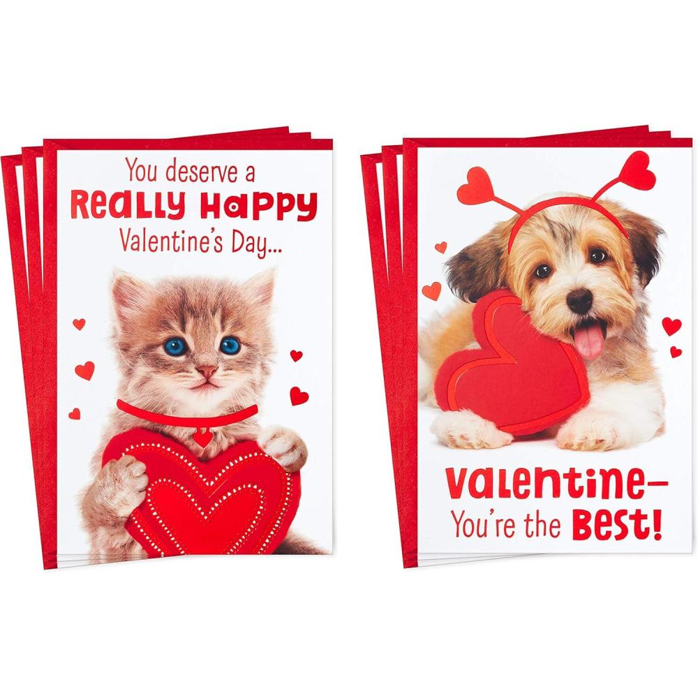 image:imageHallmark Pack of 3 Peanuts Valentines Day Cards Snoopy and Charlie BrownPuppy and Kitten