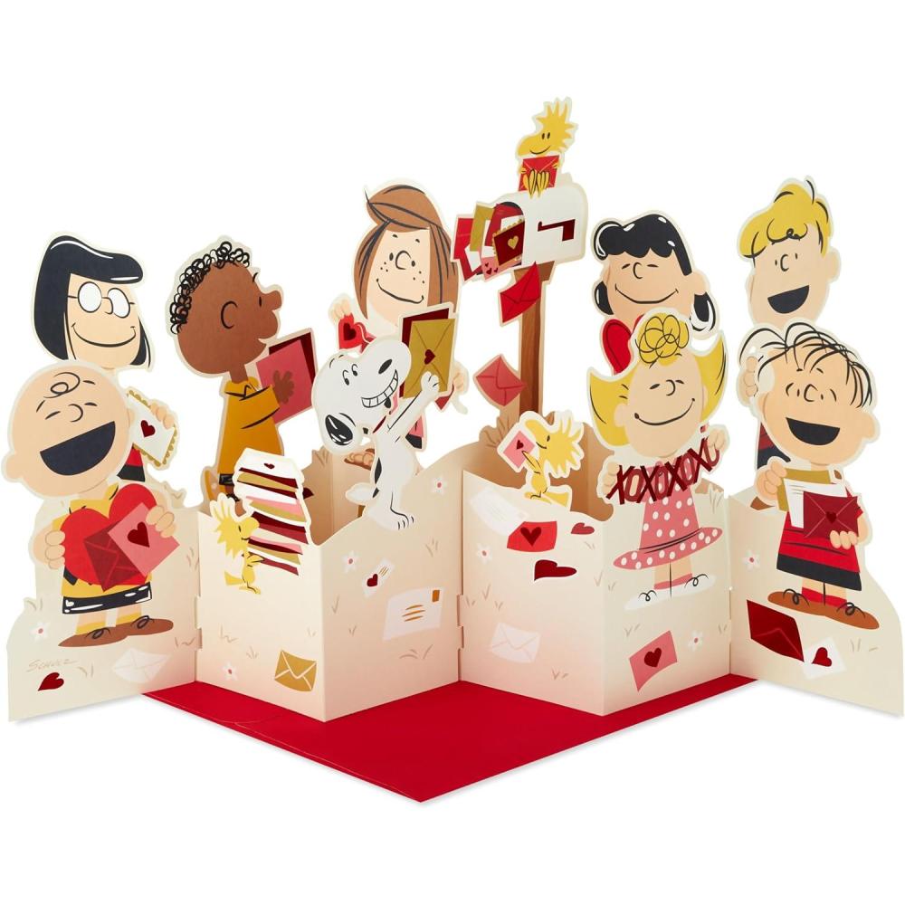 image:imageHallmark Peanuts Big Valentines Day Pop Up Card Snoopy at Mailbox for Kids Teachers CoworkersJumbo Pop Up  Valentine Snoopy at Maibox