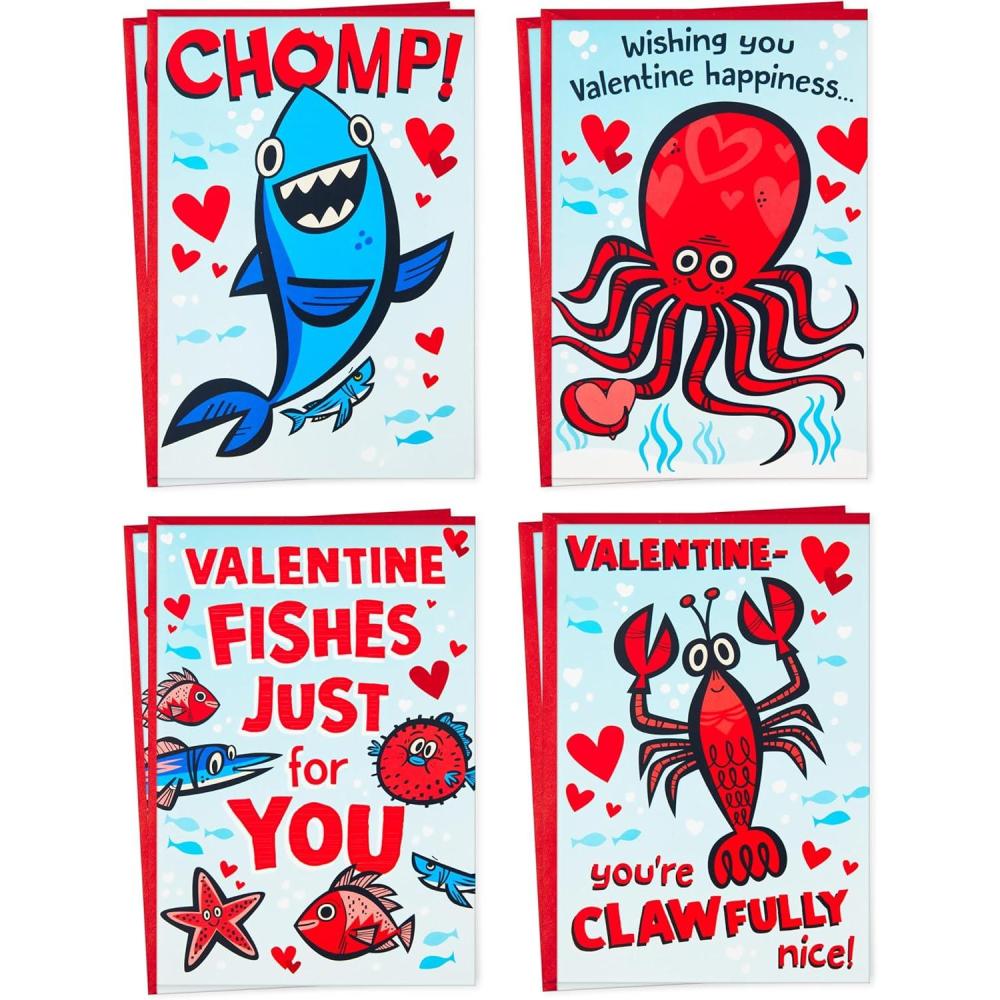 image:imageHallmark Peanuts Valentines Day Cards Pack Snoopy and Woodstock 10 Valentines Day Cards with EnvelopesBlue and Red