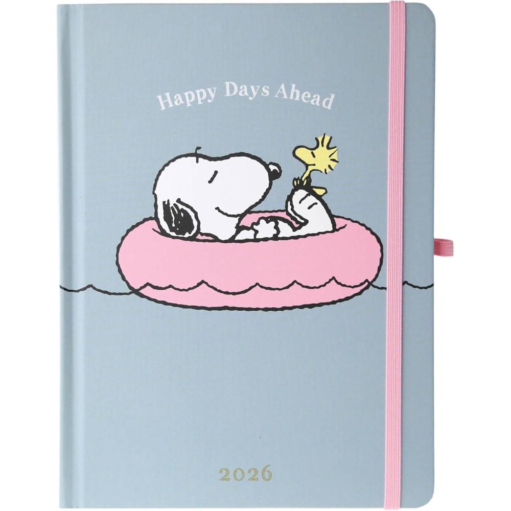 image:imageJuly 2025  Dec 2026 Planner by Graphique Weekly and Monthly Planner 18 Months Calendar Hardcover Peanuts Pink Floatie 6 x 8Peanuts Pink Floatie