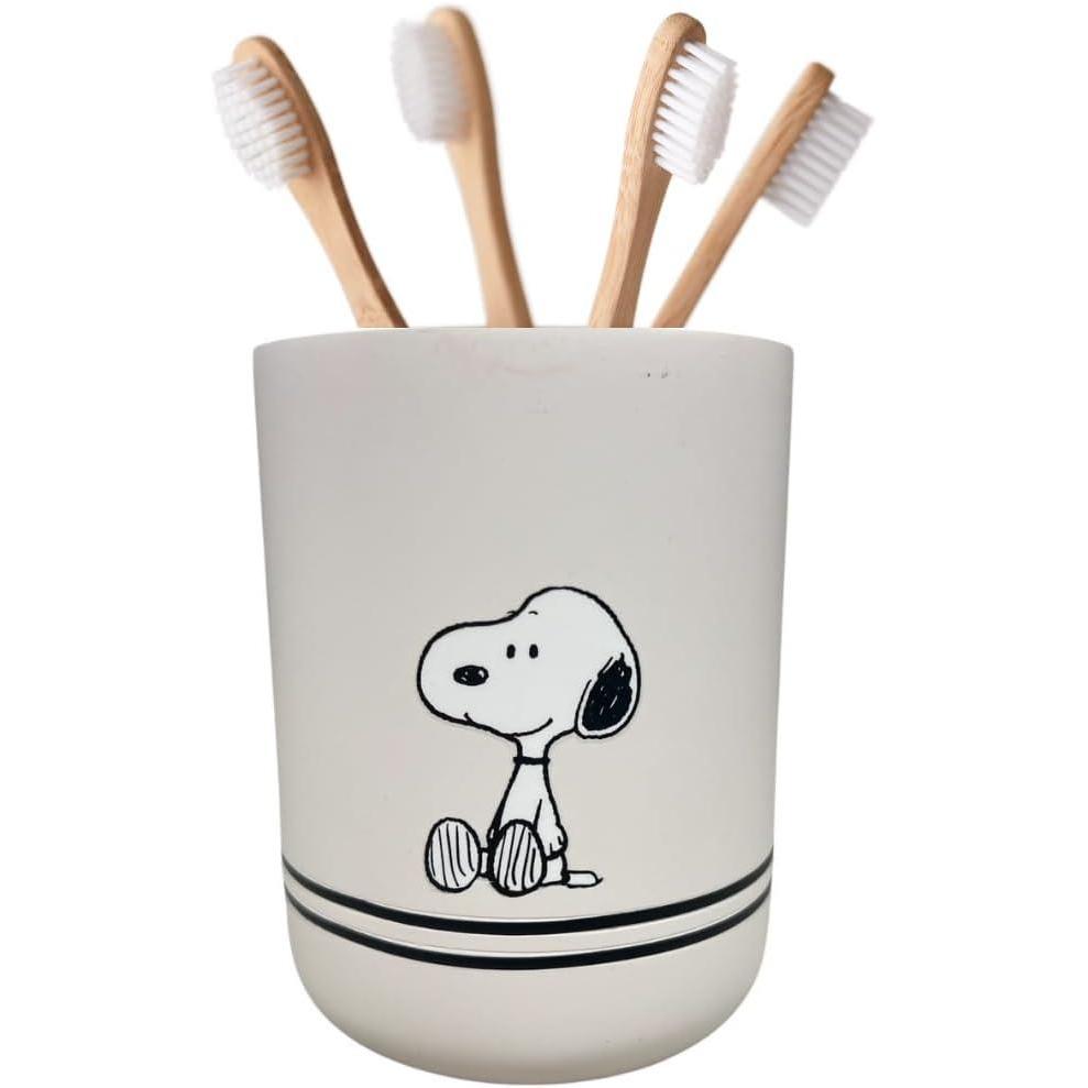 image:imagePeanuts Snoopy Toothbrush Holder  Makeup BrushesPens Tumbler Officially Licensed Product by Franco CollectiblesWhite  Peanuts Snoopy
