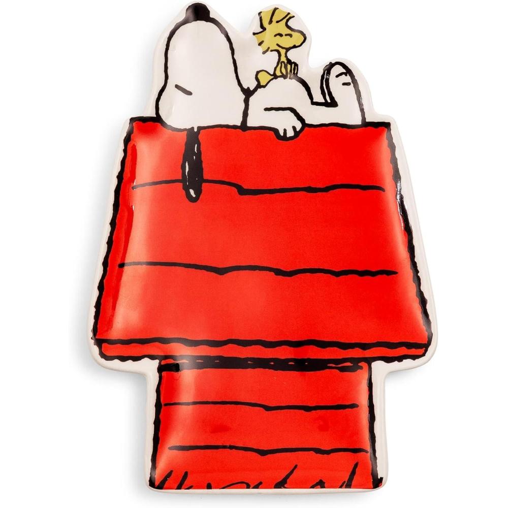 image:imagePeanuts Snoopy and Woodstock Sculpted Ceramic Trinket Tray  Storage Dish Organizer For Jewelry Accessories Keys