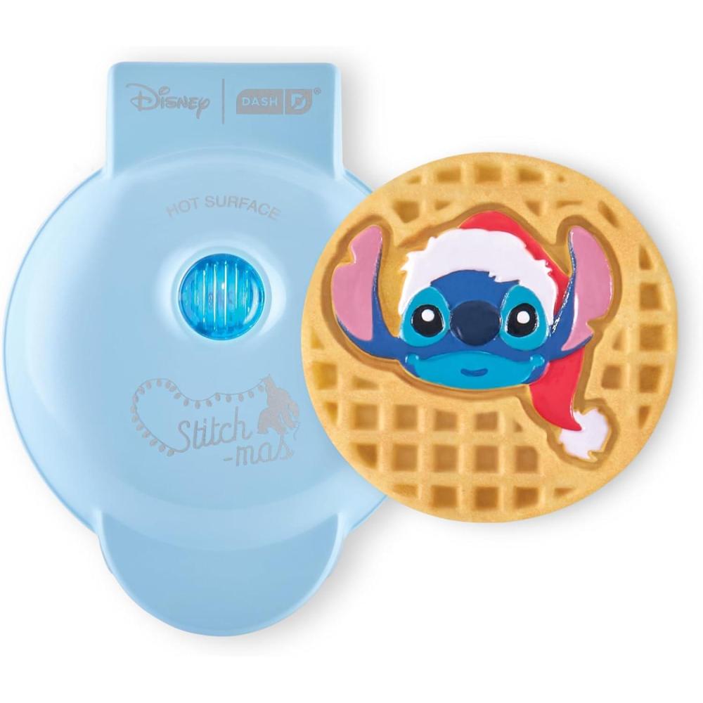 image:imagePeanuts x Dash Mini Waffle MakerBlue Stitch in Santa Hat