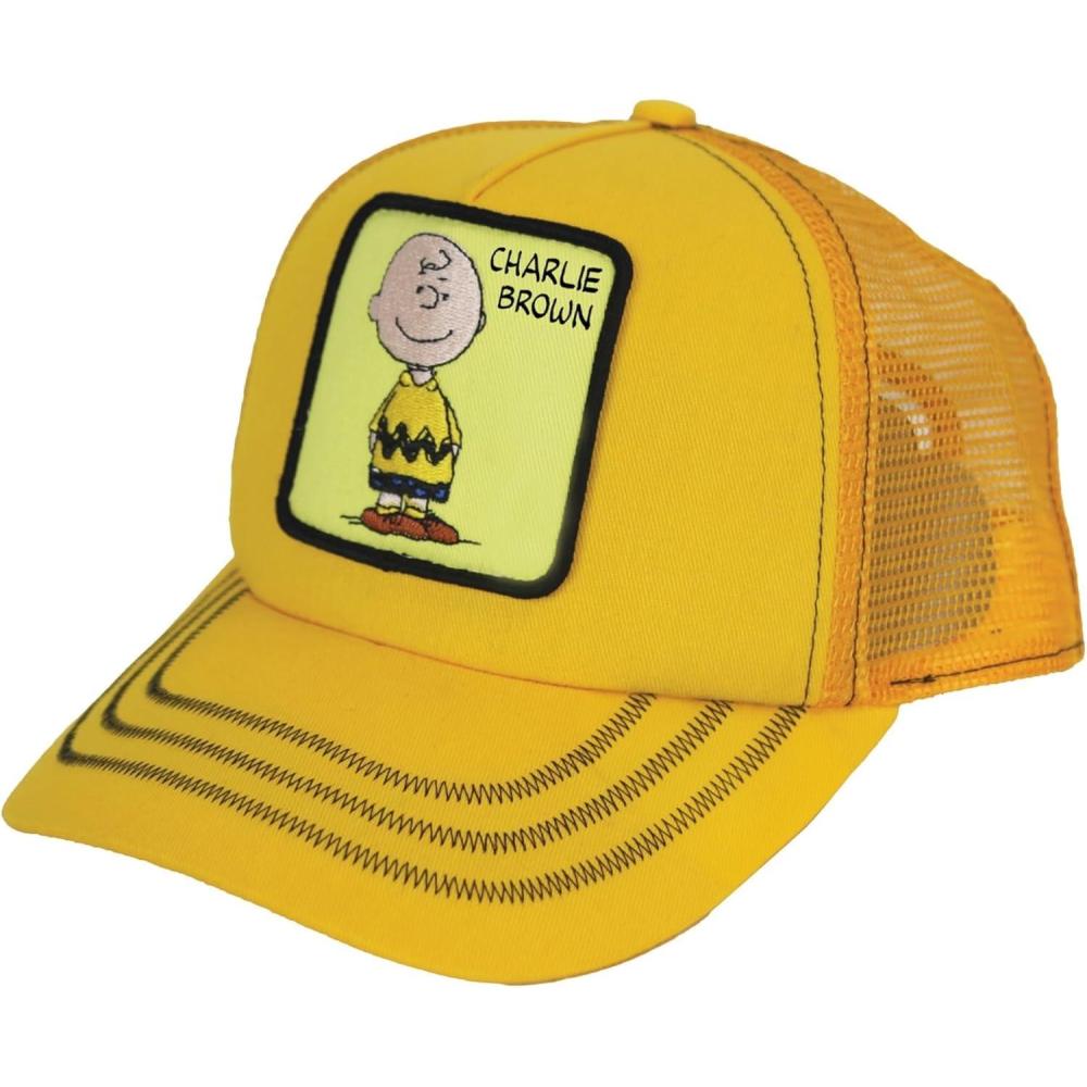 image:imagePeter Grimm Peanuts Cartoon Collection Trucker Hat  Adjustable Baseball CapCharlie Brown