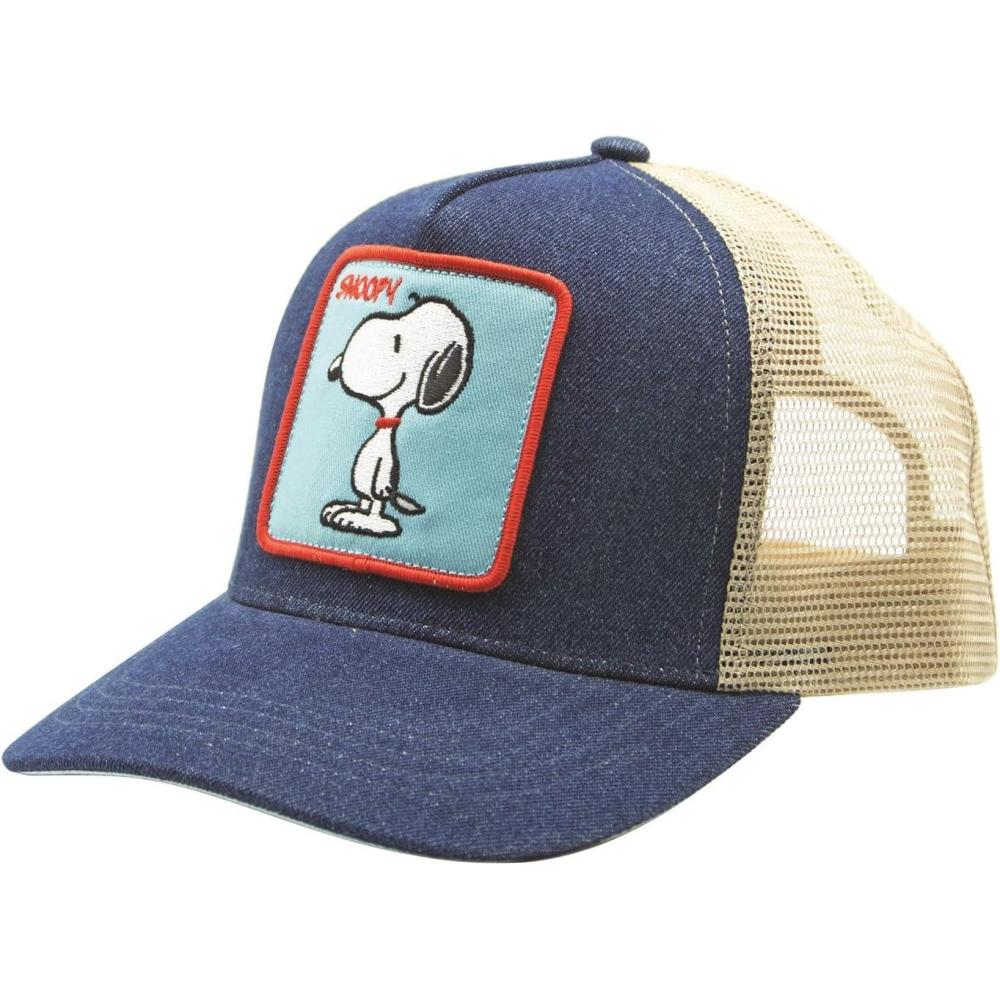 image:imagePeter Grimm Peanuts Cartoon Collection Trucker Hat  Adjustable Baseball CapSnoopy Denim
