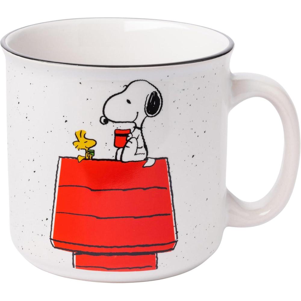 image:imageSilver Buffalo Peanuts Snoopy and Woodstock Get Cozy Ceramic Camper Mug 20 OuncesPeanuts Snoopy and Woodstock Camper