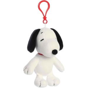Aurora® Adorable Peanuts® Snoopy Clip-On Stuffed Animal – Officially Licensed Toys for All Snoopy Fans – Nostalgic Gift for Adults and Birthday Celebrations – White 4.5 Inches