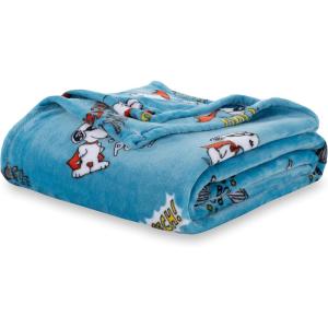 Berkshire Blanket Peanuts VelvetLoft Cute Character Snoopy Plush Throw Blanket,Peanuts Snoopy Make A Wish Spring Pink,Throw 55 in x 70 in (Official Peanuts Product)(Peanuts Large Masked Marvel Toss Happy Blue)