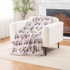 Berkshire Blanket Peanuts VelvetLoft Cute Character Snoopy Plush Throw Blanket,Peanuts Snoopy Make A Wish Spring Pink,Throw 55 in x 70 in (Official Peanuts Product)(Peanuts Laughing Robe Lilac)