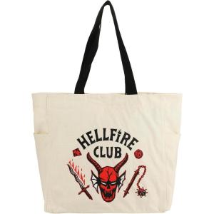 Bioworld Adult 15.5″ Canvas Tote Bag(Stranger Hellfire Club White)