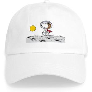 CafePress Space Snoopy Cap Adjustable Baseball Cap(White)