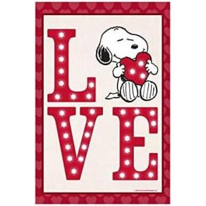 Flagology.com, PEANUTS®, PEANUTS® Snoopy Love Sign – Garden Flag 12.5″ x 18″, Officially Licensed PEANUTS®, Valentine’s Day