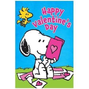 Flagology.com, PEANUTS®, PEANUTS® Snoopy Valentine’s Pile – Garden Flag 12.5″ x 18″, Outdoor Flag, Exclusive Premium Fabric, Officially Licensed PEANUTS®, Valentine’s Day
