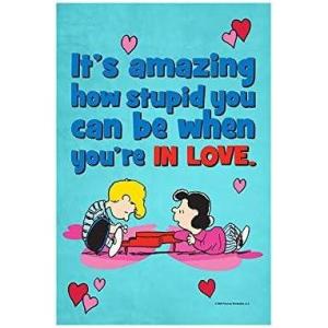 Flagology.com, Peanuts®, Peanuts® Stupid Love – Garden Flag 12.5″ x 18″, Officially Licensed Peanuts®, Valentine’s Day