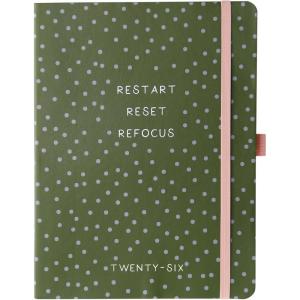 Graphique 2026 Apollo Business Planner | 18 Month Organizer, July 2025 – Dec. 2026 | Weekly & Monthly Spreads | To-Do List & Note Pages | Pen Loop | Vegan Leather | Sage Peanuts Typewriter | 6” x 8”(Restart  Reset  Refocus)