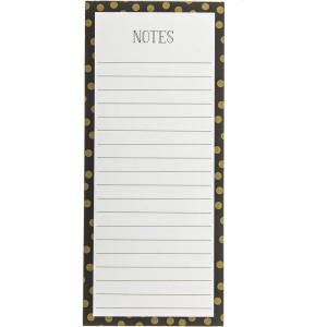 Graphique Magnetic Notepad – Peanuts Gang Grocery and Shopping List – Fun Decorative To-Do List – Perfect House Warming Gifts – 100 Tear off Sheets (4″ x 9.25″ x .5″)(Gold Dots)