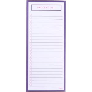 Graphique Magnetic Notepad – Peanuts Gang Grocery and Shopping List – Fun Decorative To-Do List – Perfect House Warming Gifts – 100 Tear off Sheets (4″ x 9.25″ x .5″)(Navy Pink)