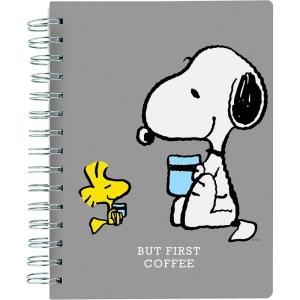 Graphique Vegan Leather Spiral Journal, Peanuts Focus, “Focus On The Good” Quote on the Cover – Perfect for Taking Notes, Lists and More(Peanuts Coffee)
