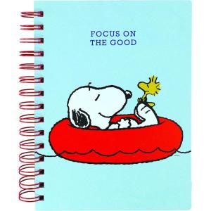 Graphique Vegan Leather Spiral Journal, Peanuts Focus, “Focus On The Good” Quote on the Cover – Perfect for Taking Notes, Lists and More(Peanuts Focus)