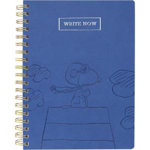Graphique Vegan Leather Spiral Journal, Peanuts Focus, “Focus On The Good” Quote on the Cover – Perfect for Taking Notes, Lists and More(Snoopy Pilot)