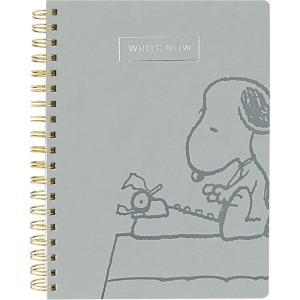 Graphique Vegan Leather Spiral Journal, Peanuts Focus, “Focus On The Good” Quote on the Cover – Perfect for Taking Notes, Lists and More(Snoopy Type)