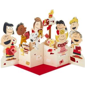Hallmark Peanuts Big Valentines Day Pop Up Card (Snoopy at Mailbox) for Kids, Teachers, Coworkers(Jumbo Pop Up  Valentine Snoopy at Maibox)