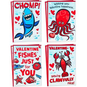 Hallmark Peanuts Valentines Day Cards Pack, Snoopy and Woodstock (10 Valentine’s Day Cards with Envelopes)(Blue and Red)