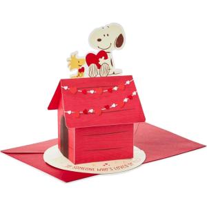 Hallmark Peanuts Valentines Day Pop Up Card (Snoopy and Woodstock) Paper Wonder 3D Card(Card)