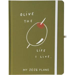 July 2025 – Dec. 2026 Planner by Graphique, Weekly and Monthly Planner, 18 Months Calendar, Hardcover, Peanuts Pink Floatie, 6” x 8”(Olive)