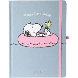 July 2025 – Dec. 2026 Planner by Graphique, Weekly and Monthly Planner, 18 Months Calendar, Hardcover, Peanuts Pink Floatie, 6” x 8”(Peanuts Pink Floatie)