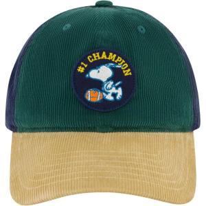 Peanuts Snoopy Dad Hat, Adult Men’s Cotton Baseball Cap with Curved Brim, Black, One Size