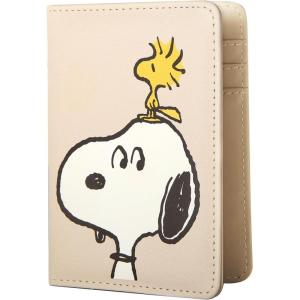 Peanuts Snoopy Passport Cover Official License, Cute Passport Holder, Snoopy Gifts(Beige)