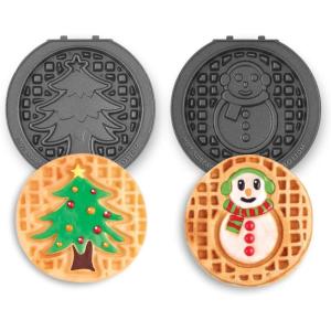 Peanuts x Dash MultiMaker® Mini 2pc Plate Pack (Snoopy with Heart & Charlie Brown with Heart)(Snowman & Tree)