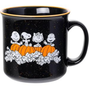 Silver Buffalo Peanuts Snoopy and Woodstock Get Cozy Ceramic Camper Mug, 20 Ounces(Peanuts Happy Halloween (Camper))
