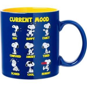 Silver Buffalo Peanuts Snoopy and Woodstock Get Cozy Ceramic Camper Mug, 20 Ounces(Peanuts Snoopy Moods)
