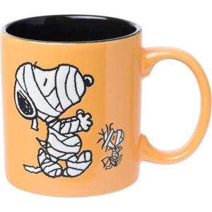 Silver Buffalo Peanuts Snoopy and Woodstock Get Cozy Ceramic Camper Mug, 20 Ounces(Peanuts Snoopy and Woodstock as Mummies)