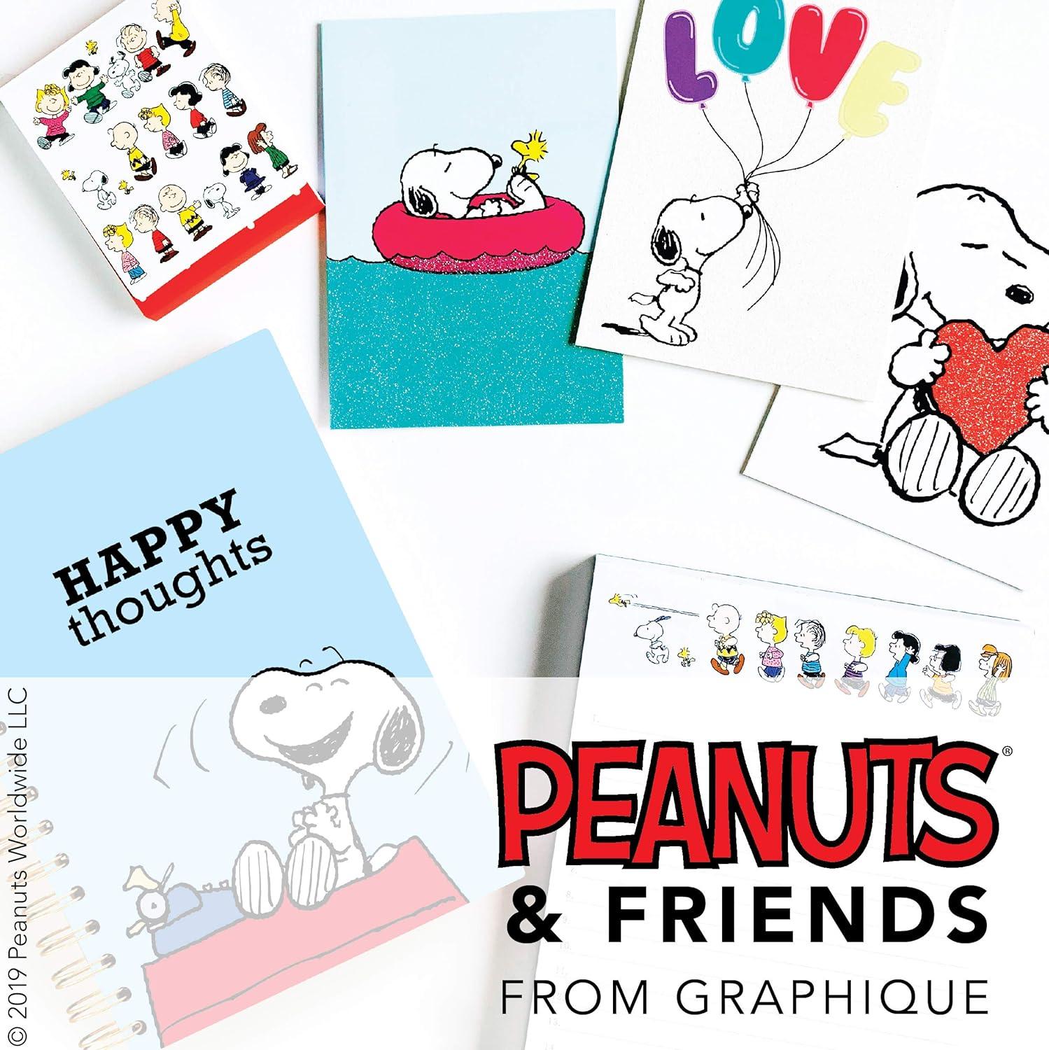 image:imageGraphique Peanuts Typewriter Boxed Notecards 16 Snoopy at Typewriter Cards Embellished with Glitter with Matching Envelopes and Storage Box 325 x 475Peanuts Gang
