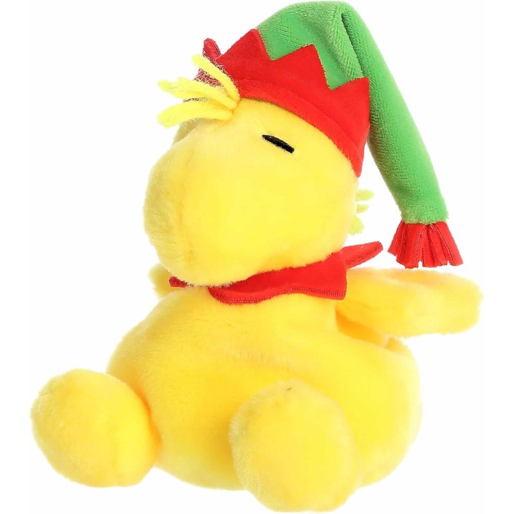 image:imageAurora Festive Peanuts Elf Woodstock Palm Pals Stuffed Animal  Officially Licensed Toys for All Snoopy Fans  Perfect for Holiday Decorations or Gifts  Yellow 5 Inches