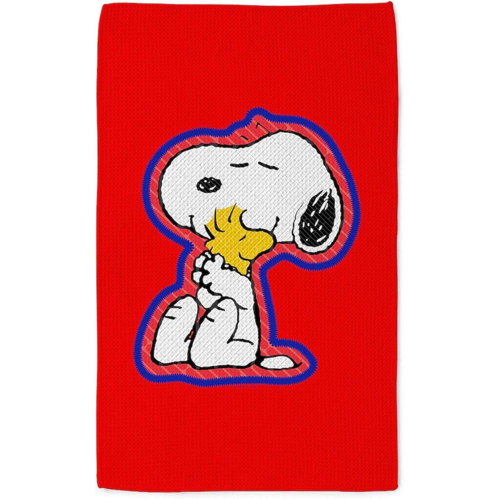 image:imageCafePress Snoopy and Woodstock Hugs Tea Towel